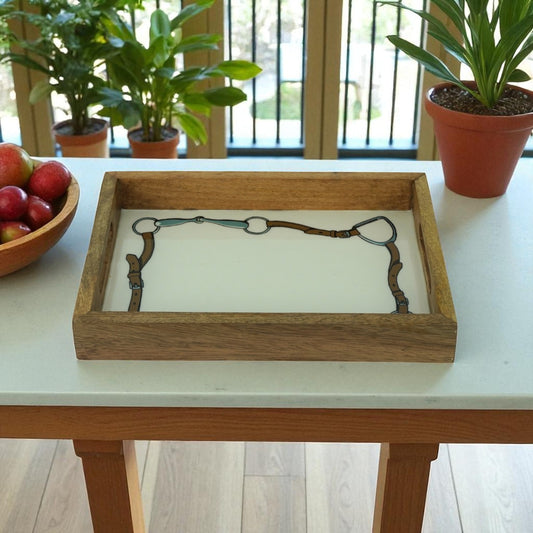 Horse Halter Tray Acrylic Finish Rectangular 14"
