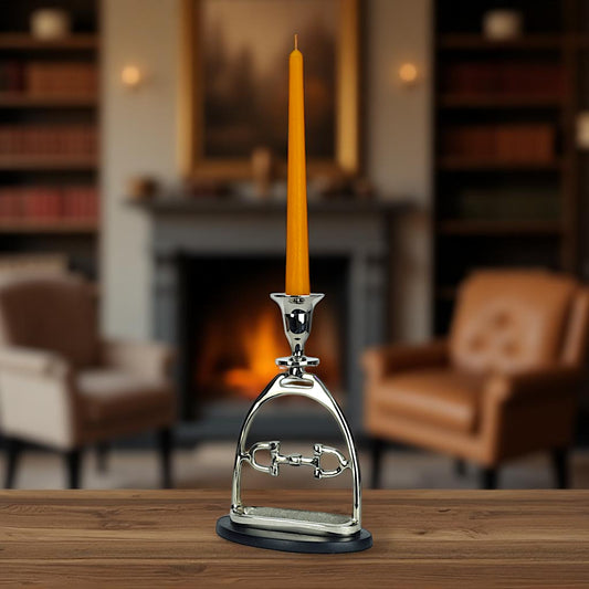 Horse Stirrup Bit Candle Stand 9"
