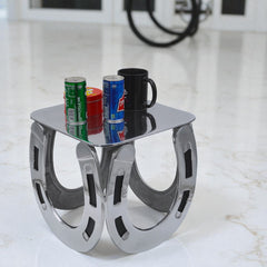 Horse Shoe Stool Side Table