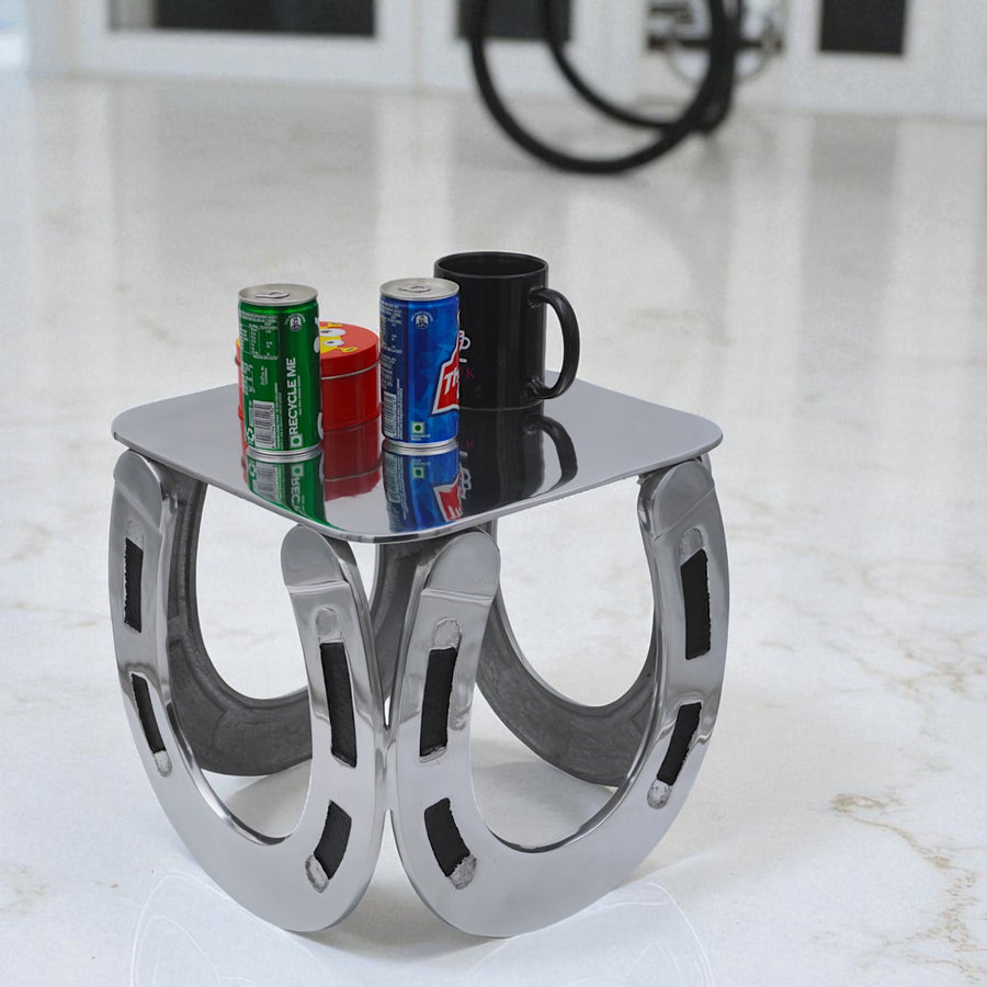 Horse Shoe Stool Side Table