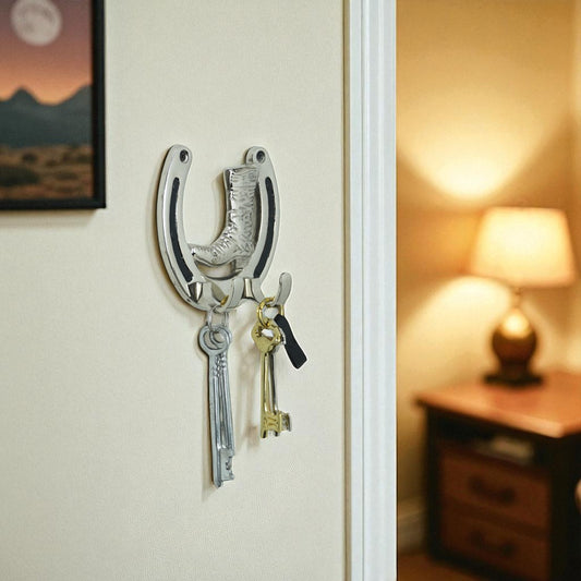 Horse Shoe Boot Wall Hook - 2 Hooks