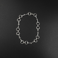 Horse Bit Bracelet - Silver Plated Brass Chain Link Equestrian Bracelet | 7.5 Inch Total Length with Extension