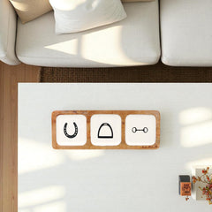 Horse Shoe Stirrup Bit Tray Acrylic Finish
