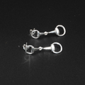 Horse Bit Earrings - Silver Plated Brass Stud Earrings | Equestrian Jewellery for Horse Lovers