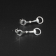 Horse Bit Earrings - Silver Plated Brass Stud Earrings | Equestrian Jewellery for Horse Lovers