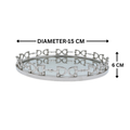 Equestrian Horse Bit Mirror Tray - Cast Aluminium Nickel Plated | 6 Inch Diameter