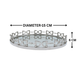 Equestrian Horse Bit Mirror Tray - Cast Aluminium Nickel Plated | 6 Inch Diameter