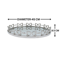 Equestrian Horse Bit Mirror Tray - Cast Aluminium Nickel Plated | 18 Inch Diameter