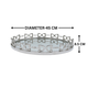 Equestrian Horse Bit Mirror Tray - Cast Aluminium Nickel Plated | 18 Inch Diameter