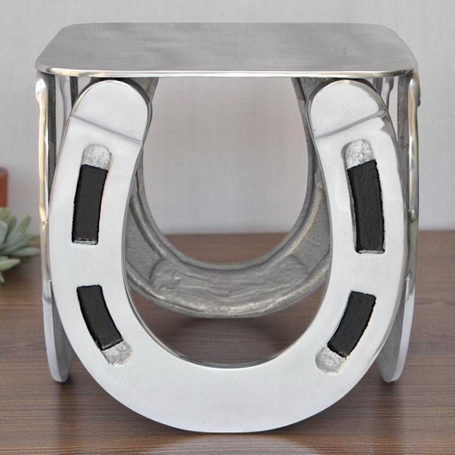Horse Shoe Stool Side Table
