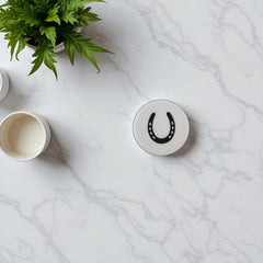 Horse Shoe Coaster Acrylic Finish 3.5"