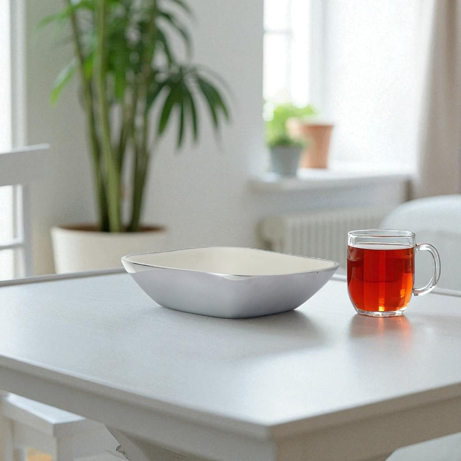 Horse Stirrup Bowl Acrylic Finish Square 4.5"