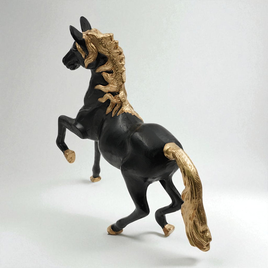 Horse Figure Black Gold