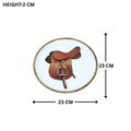 Horse Saddle Plate Acrylic Finish Round 9"