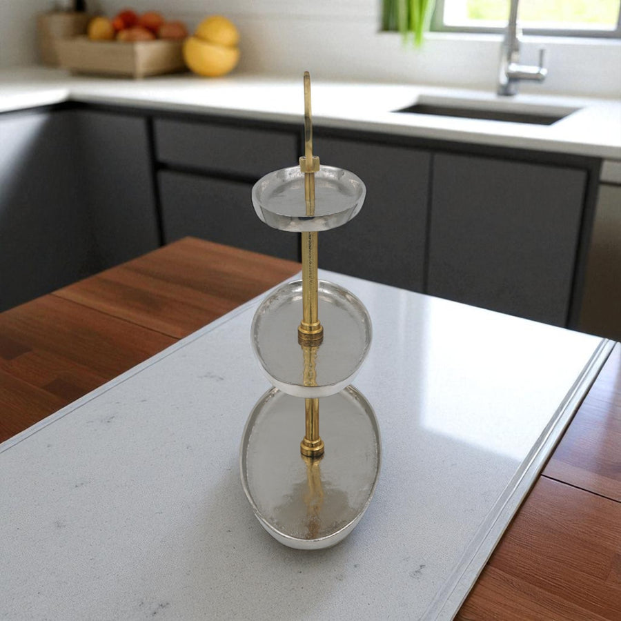 Horse Shoe Cake Stand 3-Tier Oval