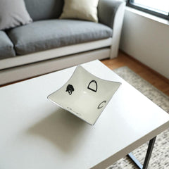 Equestrian Bowl Acrylic Finish 4-Corner Square 9"