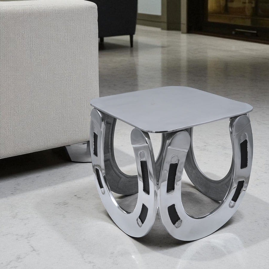 Horse Shoe Stool Side Table