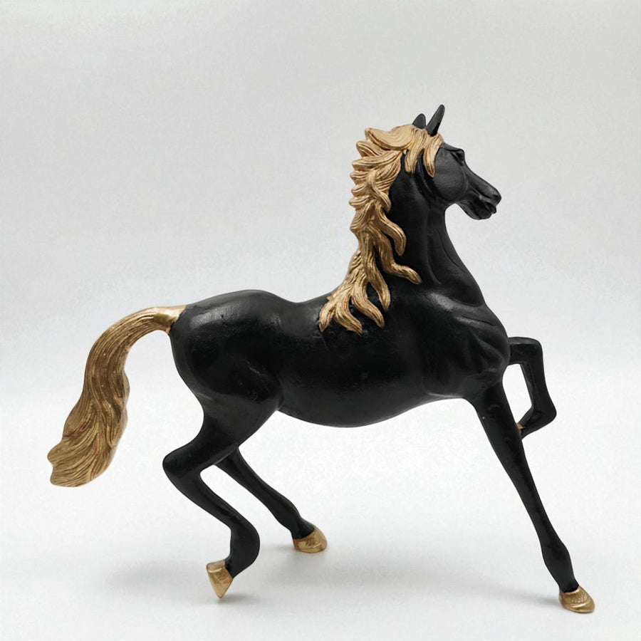 Horse Figure Black Gold