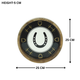 Horse Shoe Bit Stirrup Tray Acrylic Finish Round 13"