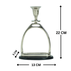 Horse Stirrup Candle Stand 9"