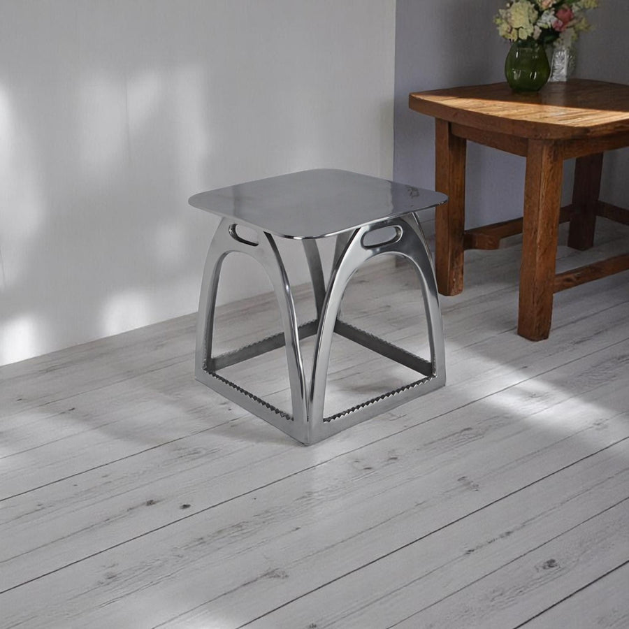 Horse Stirrup Stool Side Table