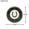 Horse Shoe Bit Stirrup Tray Acrylic Finish Round 10"