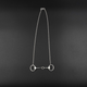 Horse Bit Necklace - Silver Plated Brass Equestrian Pendant Necklace | 16 Inch Chain for Horse Lovers