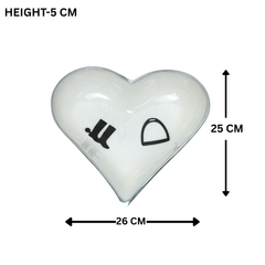 Horse Stirrup Boot Bowl Acrylic Finish Heart Shape 10"