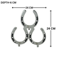 Horse Shoe Wall Hook - 3 Hooks