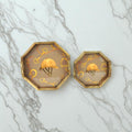 Equestrian Tray Acrylic Finish Octagonal 14"