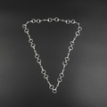 Equestrian Horse Bit Silver Plated Brass Necklace | 16 Inch Snaffle Bit Chain