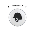 Horse Helmet Coaster Acrylic Finish 3.5"