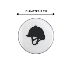 Horse Helmet Coaster Acrylic Finish 3.5"