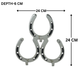 Horse Shoe Wall Hook - 3 Hooks