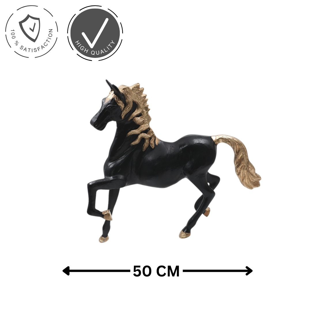 Horse Figure Black Gold