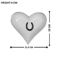 Horse Shoe Bowl Acrylic Finish Heart Shape 8"