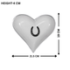 Horse Shoe Bowl Acrylic Finish Heart Shape 8"