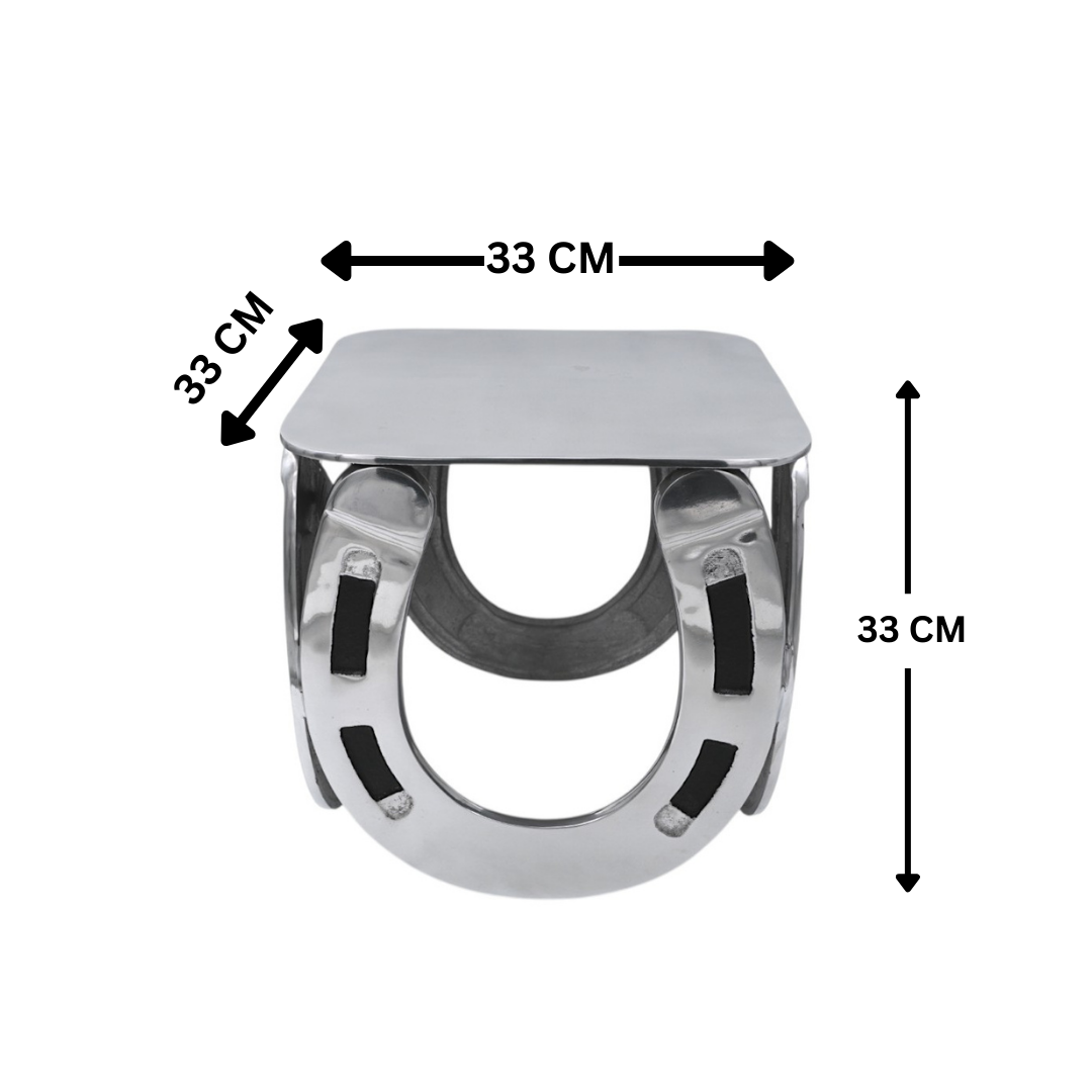 Horse Shoe Stool Side Table