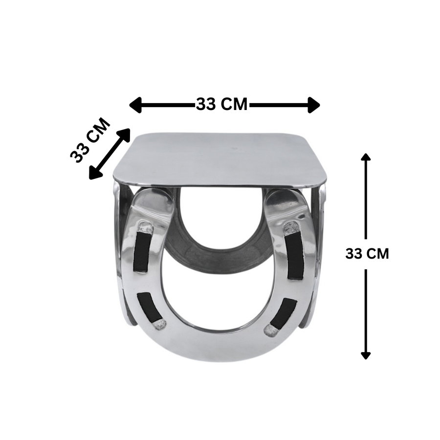 Horse Shoe Stool Side Table