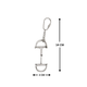 Horse D-Bit Keyring
