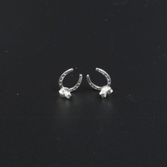 Horseshoe Earrings Silver Plated | Equestrian Lucky Horseshoe Stud Earrings