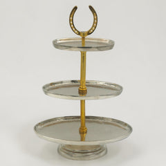 Horse Shoe Cake Stand 3-Tier Oval
