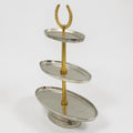 Horse Shoe Cake Stand 3-Tier Oval