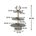 Horse Shoe Cake Stand 3-Tier Oval