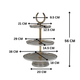 Horse Shoe Cake Stand 3-Tier Oval
