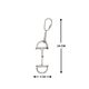 Horse D-Bit Keyring