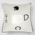 Equestrian Bowl Acrylic Finish 4-Corner Square 9"