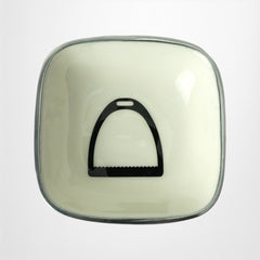 Horse Stirrup Bowl Acrylic Finish Square 4.5"