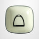 Horse Stirrup Bowl Acrylic Finish Square 4.5"