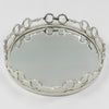 Equestrian Horse Bit Mirror Tray - Cast Aluminium Nickel Plated | 18 Inch Diameter
